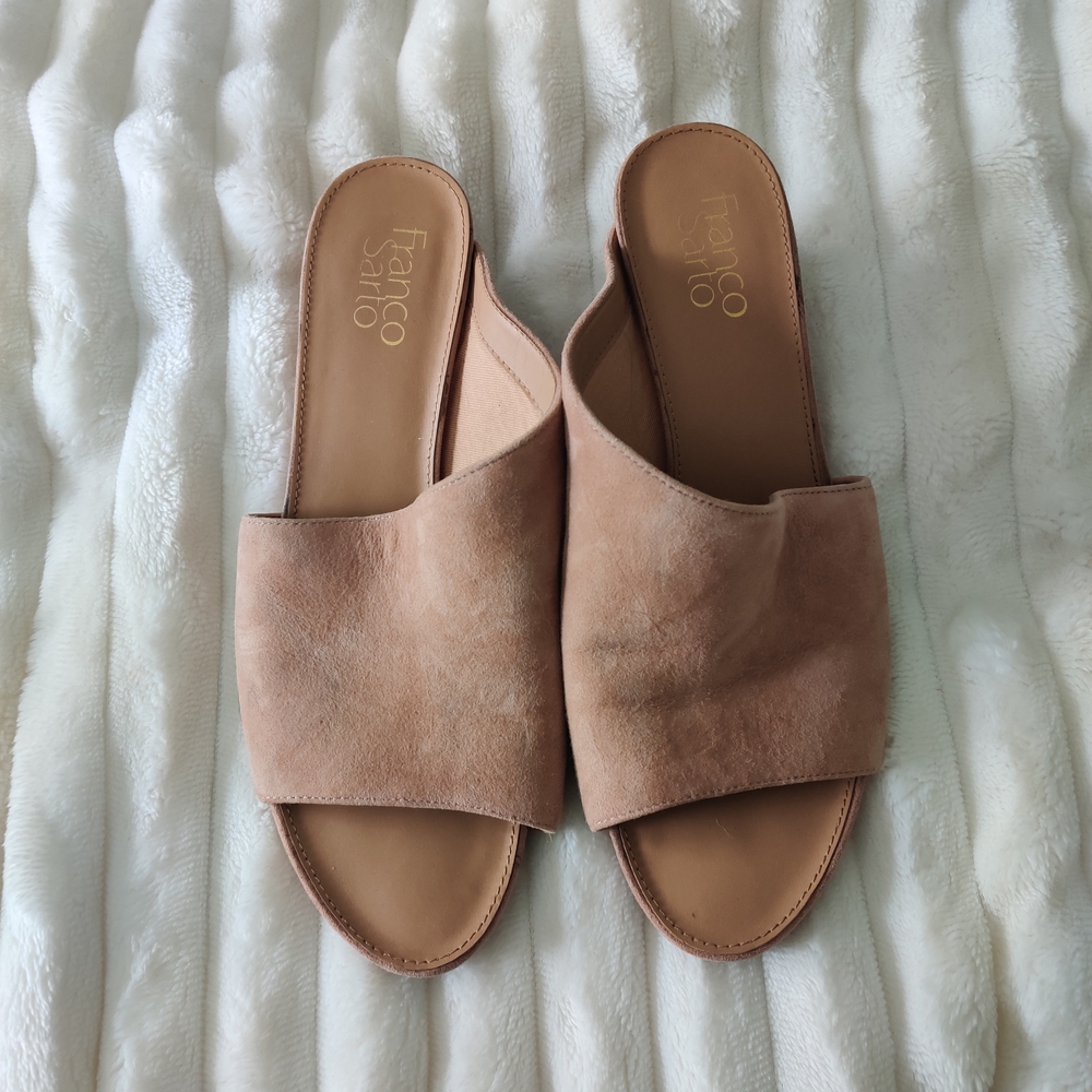 Franco Sarto Women's Tan Slide Sandals